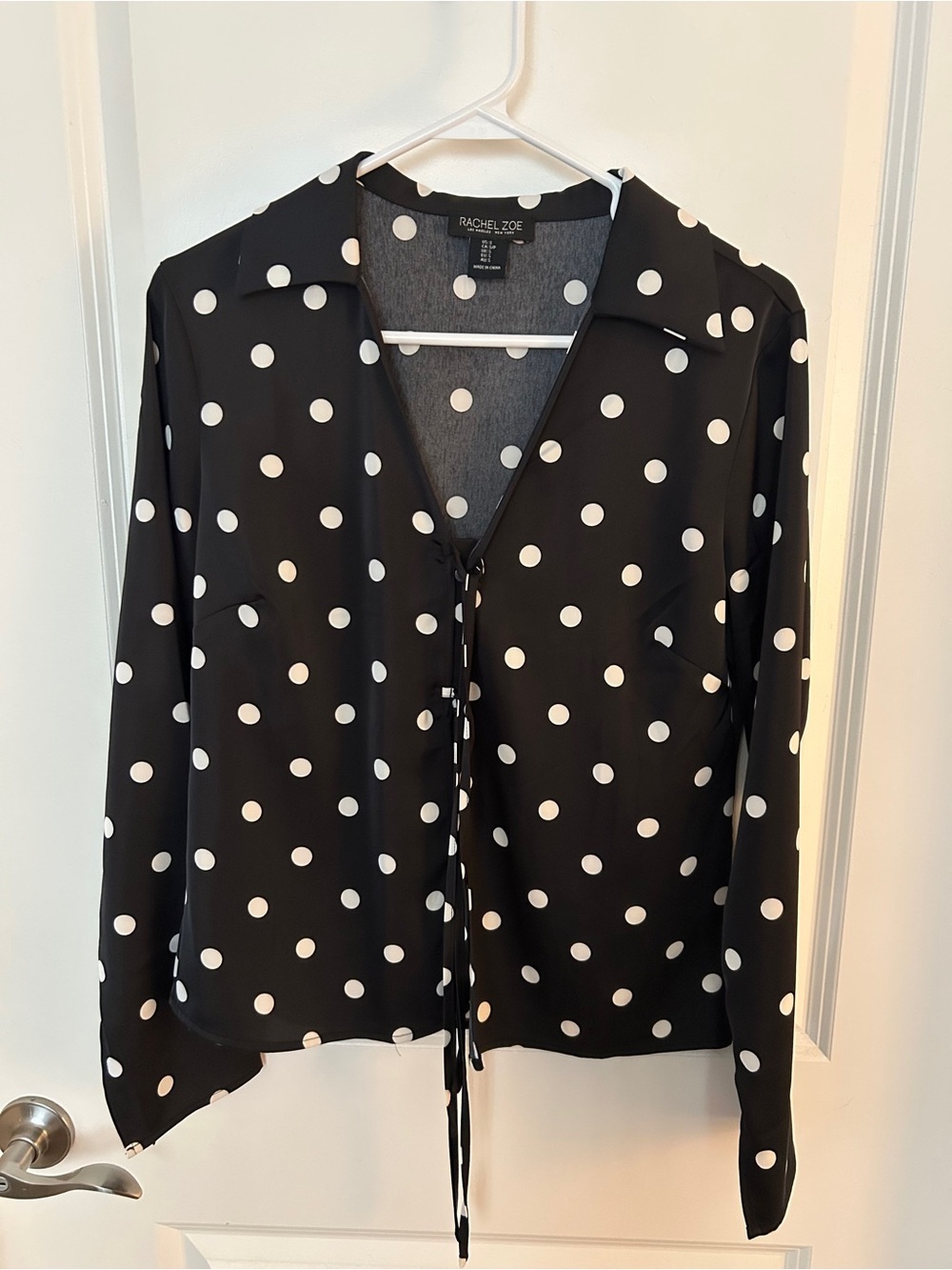 Rachel Zoe Black and White Polka Dot Blouse